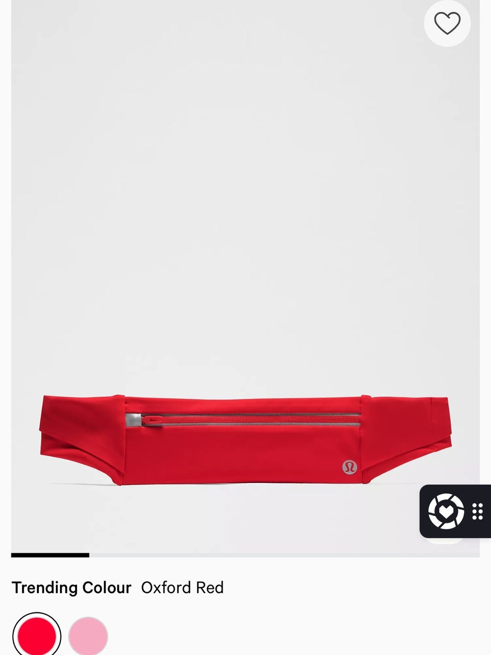 lululemon athletica Oxford Red Mini Waist Bag
